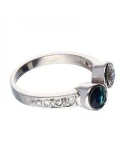 18 quilates Oro, Oro blanco - Anillo - 0.45 ct Diamante - Diamantes, Zafiros