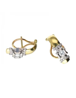 18 quilates Oro, Oro blanco - Pendientes - 0.20 ct Diamante - Diamante