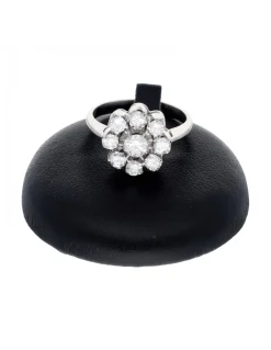 Rosetón con brillantes total 1ct oro blanco 18kl
