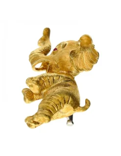Rubí - Oro de 18 kt - Oro amarillo - Broche