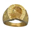 Sello de Oro amarillo con diseño de cabeza de Caballo y Herradura