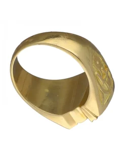 Sello de Oro amarillo con diseño de cabeza de Caballo y Herradura
