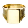 Sello de oro amarillo 18K con diseño cuadrado