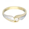 Solitario con brillante oro amarillo 18kl