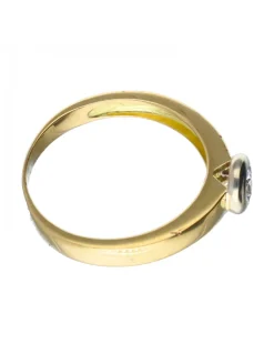 Solitario con zirconita oro amarillo 18kl